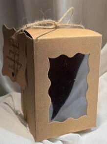 Set de 10 cajas transparentes cuadradas con ventana, bolsas para regalo de maceta de flores, pastel, para Día de la Madre, regalos de dama de honor, regalos de graduación, regalos de cumpleaños, regalos de boda