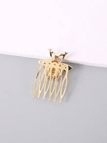 1 Pieza Peine de Cabello con Forma de Abeja Vintage, Adecuado para Uso Diario, Peine Lateral para el Cabello, Artículos Escolares