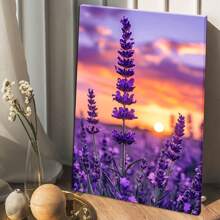 1 Pc Framed Canvas Poster, Lavender Wall Art, Landscape Wall Art, Ideal Gift For Bedroom Living Room Corridor, Wall Art, Wall Decor, Room Decoration