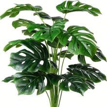 1pc Artificial Palm Plants Leaves Faux Turtle Leaf Fake Monstera Tropical Large Palm Tree Leaves Outdoor Leaf Plants Spring Summer Decoration