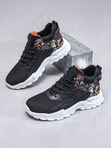 Men's Casual Minimalist Sporty Skate Shoes, Low-Top Breathable Athletic Sneakers