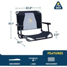 GCI Outdoor Big Comfort - Silla de Estadio con reposabrazos - Rojo - - Ver 3