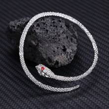 1pc Punk Snake Shape Bracelet For Women Fashion Simple Silver Color Zirconia Adjustable Cuff Bracelet Wedding Jewelry Gifts