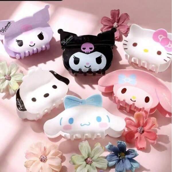 Sanrio 1pc New Cute Seagull, Lomi KT Cat, Jade Dog, Cartoon Hair Claw Clips