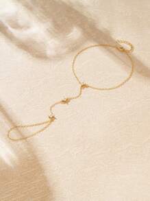 SereneSpark 1pc 925 Sterling Silver Minimalist And Fashionable Bling Bling Lips Chain Ring Bracelet For Women Fine Jewelry - Multicolor - View 6