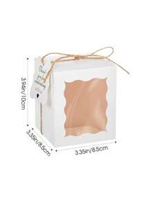 Set de 10 cajas transparentes cuadradas con ventana, bolsas para regalo de maceta de flores, pastel, para Día de la Madre, regalos de dama de honor, regalos de graduación, regalos de cumpleaños, regalos de boda