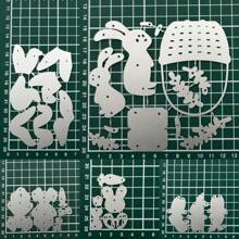 2025 New Arrival Easter Bunny Decoration Metal Cutting Dies For DIY Scrapbooking Card Making Stencils Photo Albums 1PC