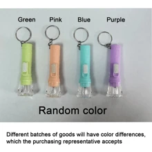 1 pieza Linterna LED con diseño de macaron de colores como juguete para fiestas de cumpleaños, llavero y antorcha