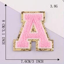 8CM Patch Letters For Clothes Alphabet Sticky Letter Clothing Bags Jacket Iron On Letter Emblems Chenille Patches For DIY MC006 - Multicolor - View 7