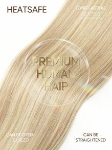 Invisible Wire Hair Extensions Human Hair With Transparent Wire Remy Human Hair Fish Line Hair Extensions Halo Hair Extensions Halloween Costumes For Holiday Festival Essentials Bride Festival Gift - S18/613 - View 4