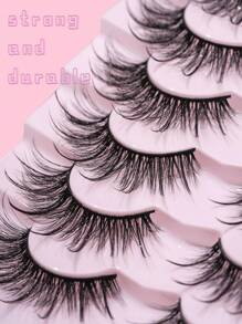 7 par rzęs w stylu Daily Casual Date Party Fairy Eyelashes Cross Mermaid Style sztuczne rzęsy, długość 5-20 mm