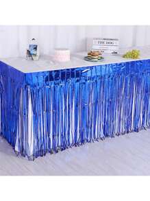 1 pezzo Telo da pioggia blu navy di dimensioni 75 x 275 cm, adatto per decorazioni di matrimoni, feste di compleanno, feste, tavolo da dessert, adatto per Pasqua, decorazioni della stagione di laurea