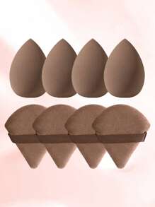 8/24/44/49/54/56PCS Makeup Tools Set Including:24PCS Makeup Brush Set+5PCS Makeup Sponges+5PCS Mini Makeup Sponges+5PCS Triangle Powder Puffs+5PCS Mini Air Cushion Powder Puffs+1pc Makeup Brush Cleaning Tools+1pc Hairband+2PCS Hand Bowl Strap - 彩色 - 查看 15