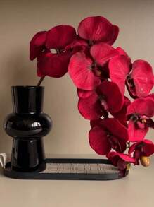 1pc Asymmetrical Glass Vase, Creative Living Room Vintage Flower Vase, Hydroponic Container Decor Gifts Birthday Graduation