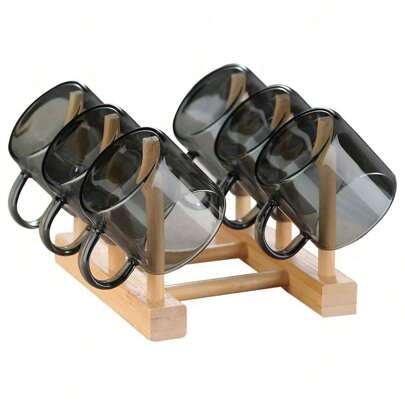 12/6/4/2个装 优雅经典可爱小茶杯，耐热带把手，简约玻璃杯，咖啡杯，适用于家庭、办公室、餐厅、派对、礼品、聚会，100毫升小茶杯（不含杯托）