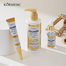 3 Pcs Pack Anti-Wrinkle Collagen Skin Care Set  - 3 In 1: Collagen Face Serum, Body Lotion, Eye Cream | Replenish Collagen,Hydrate And Moisturize And Instant Firming Face Tightener | All Skin Types | Skincare Set, Skin Care Tools, Skin Care Products, Iash Clusters - 1 SET - View 5