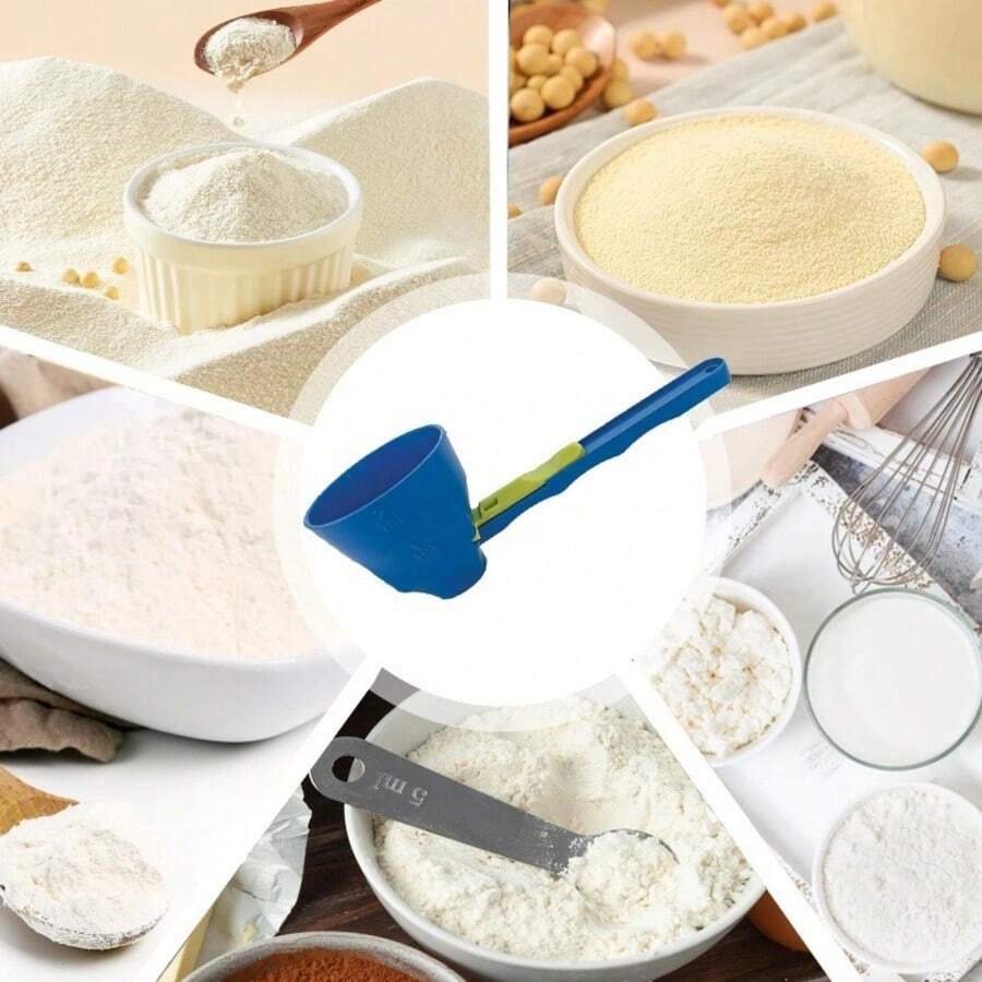 1pc Protein Powder Scoop With Sliding Measurement Marks, Leak-Proof, Multi-Purpose Baking & Mixing Scoop, Suitable For Smoothie, Milkshake, Baking Goods And Protein Shake Blender