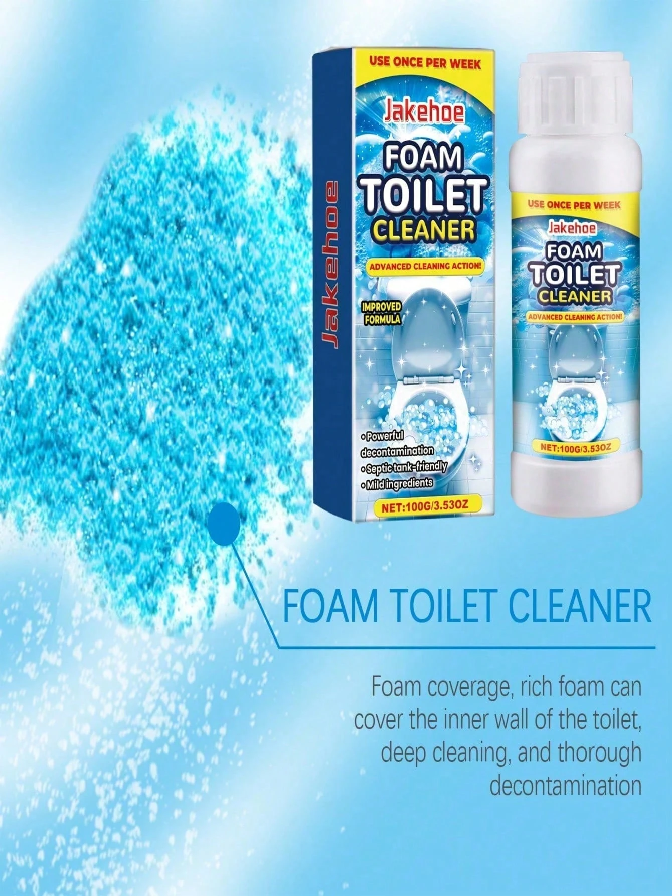 Foam Toilet Cleaner Toilet Cleaning Stains, Urine Stains, Scale Removal