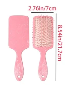 Todos aman este exquisito y de alta gama peine con cámara de aire y patrón de mármol imitación. Es el regalo perfecto para el Día de San Valentín. Tiene función de masaje del cabelludo y se puede usar tanto en el cabello seco como mojado. Puede desenredar el cabello, dejándolo suave y sin nudos. Además, es de tamaño compacto y fácil de llevar.