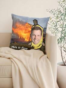 غطاء وسادة زخرفية مطبوع عليها صورة بيت مضحك على شكل موز مشتعل، هدية فريدة لأغراض عيد الحب للرجال أو الأزواج أو الزوجات