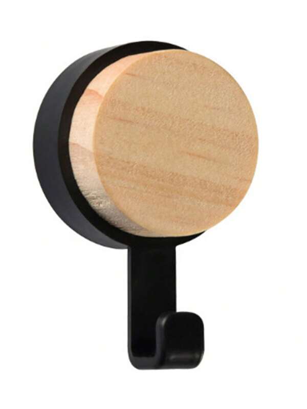 4 piezas de ganchos de madera maciza sin perforación, estilo japonés, ganchos para ropa en la pared, perchero para el cuarto de baño, toallero, ganchos adhesivos para marco de fotos, ganchos para pared