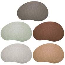 Nordic Style Heteroseksuele Textuur PU Placemats, Hoogwaardige Waterdichte Anti-Olie Warmte-Isolatie Eettafelmatten, Onderzetters