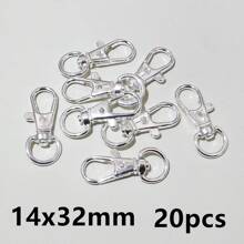 20-50 buah Kait Jepit Lobster Logam Aksesoris Pembuatan Perhiasan DIY untuk Gantungan Kunci, Kalung, Gelang - Jepit lobster - View 13