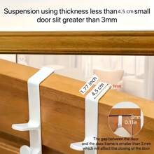 [Back Pocket Storage] 5-Hook Door Hook Back Pocket Storage Rack, 4pcs Set For Bathroom, Bedroom, Wardrobe Organization