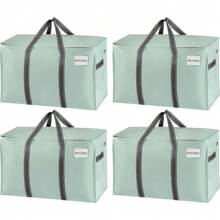 Pack Moving Bags, Moving Supplies, Moving Boxes, College Packing Storage Boxes With Lids Alternative, Heavy Duty Totes, Extra Large, Sturdy Handles, Zipper, For Packaging (Dark Gray, 10 Pack)