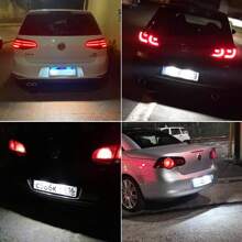 2 stuks CANBUS foutloze witte LED kentekenplaatverlichting + compatibel met VW Golf MK4-MK7, Passat B6/CC, Polo, Scirocco, Eos, voor Skoda Superb MK2 3T, Octavia, Fabia, voor Seat Leon MK2/MK3, Ibiza MK4/MK5, Altea, Toledo MK4, Bentley Continental GT/GTC, Flying Spur, Mulsanne - Super helder, eenvoudige installatie