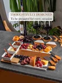 1set 13pcs Personalized Charcuterie Board, Cutting Board, Hostess Gift For Couple, Home Gift, Wedding Gift, Housewarming Gift, Unique New Home Gift,Charcuterie Board Personalized, Cheese Board, Unique Hostess Gift