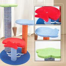 1 pieza Poste rascador multifuncional para gatos, juguetes para gatos, columna rascadora cubierta de sisal, mueble para gatos
