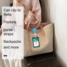 Let Me File That Under Idgaf Funny Retractable Badge Reel With Alligator Clip - ABS Material ID Badge Holder For Nurses, Doctors, Office Workers - Name Tag Holder With