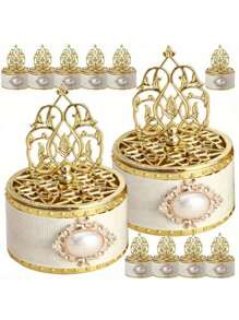 12 boîtes de rangement à bonbons, boîtes d'emballage à bonbons pour mariage, boîtes creuses, boîtes avec couvercle, conviennent pour les rassemblements de vacances, les mariages, les décorations de fête, les décorations de cadeaux pour les amis