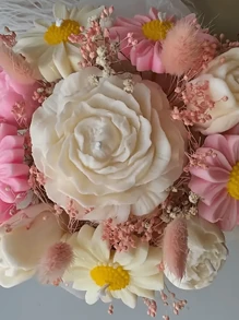 Set 5 bucăți din silicon pentru flori și inimă - bujor, margaretă, trandafir, boboci de dragoste pentru lumânări, săpunuri, meșteșuguri din lut - cadou perfect pentru iubita sau mama de Valentine, Ziua Recunoștinței, Crăciun, Halloween, Paște, zile de naștere și decorațiuni interioare (numai matrițe)