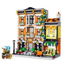Ensemble de blocs de construction de magasin de fleurs de 1 786 pièces, blocs de construction de maison de jardin fantastique, ensemble de blocs de construction adapté aux filles, idéal comme cadeau de vacances/d'anniversaire