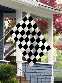 3x5Ft Checkered Black And White Racing Flag, Fade Proof Flags With Grommets, High-Quality Hanging Flag, Room Decor, Garden Flag Decor, Vivid Color, And UV Fade Resistant, Outdoor Holiday Decoration