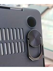 2个隐形金属支架，笔记本电脑支架增高器，可折叠便携式散热垫，可调节高度，适用于笔记本电脑 - 黑色 - 查看 4