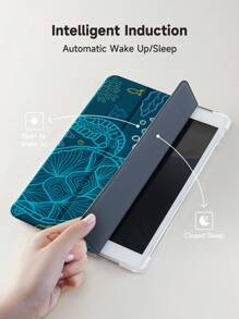 海龟保护壳适用于三星 Galaxy Tab/iPad、iPad 9/8/7 代 10.2 英寸、新款 iPad 10 代保护套、自动唤醒/睡眠功能、四角防摔 - 藏蓝色 - 查看 4