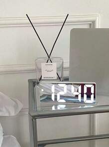 Sveglia con specchio a LED multicolore, orologio digitale da tavolo che visualizza l'ora, luce notturna, alimentato tramite USB, decorazione da scrivania, orologio intelligente con visualizzazione di ora, data e temperatura, adatto per casa, ufficio, camera da letto, dormitori, regali per il ritorno a scuola, compleanni, lauree, decorazione per stanza, camera da letto, dormitorio, scuola