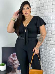 Plus Size Blouses - Black - View 4