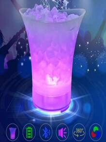 7LT Party Ice Bucket With Durable Illuminated Color Changing LED, Perfect For Wine And Champagne, Changes To 7 Colors - White - View 9