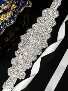 1 chiếc thắt lưng cưới màu bạc đính đá lấp lánh, thắt lưng cô dâu thủ công đính đá cho dạ hội, váy phù dâu, phụ kiện ngày Valentine. - Nhiều màu - Xem 15