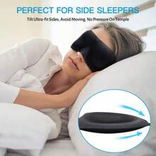 1pc/2pcs/4pcs Memory Foam 3D Sleep Mask, Adjustable For Men & Women, Ideal For Travel & Light Blocking, Soft & Comfortable Eye Mask For Relaxation & Sleep - Adjustable, Travel Essential, Household Sleep Aid (Nose Clip Included)