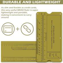 Slide Rule Calculator, Professional Sniper Gear, Mrad Ruler Range To Target Calculator Quick & Easy Shooting Measurement Slide Rule Tool For Hunting And Long-Range Shooting - Brown - View 5