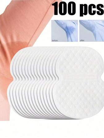 100pcs Sweat Block Underarm Sweat Pads - Disposable Antiperspirant Pads For Men And Women