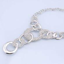 1 Set Luxury Minimalist Crystal Geometric Pattern Necklace Bracelet Earrings Ring Jewelry Set, Suitable For Women's Wedding, Prom, Party, Banquet Wear, Ideal For Holiday And Birthday Gifts