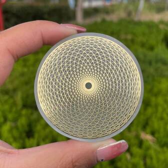 1pc Natural Selenite Crystal Energy Disk,Flower Of Life,Recharge Crystal Energy,Hand Carved,Crystal Collection,Crystal Gift,Home Decoration