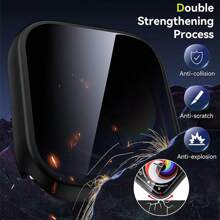 1 件男女款隐私手表壳适用于 40/41/44/45/42/46 毫米防窥超薄玻璃屏幕保护膜轻质保护套保险杠适用于手表系列 10/9/8/7/6/SE/5/4