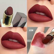Lápiz labial mate con 3 opciones de color - Brillo de labios mate aterciopelado, impermeable y no desvaneciente que realza el color y aclara los labios, apto para todos los tonos de piel, colores de labios marrones y oscuros